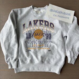 Vintage 90s Los Angeles Lakers Big Logo Spellout LA Lakers Nation Sweatshirt